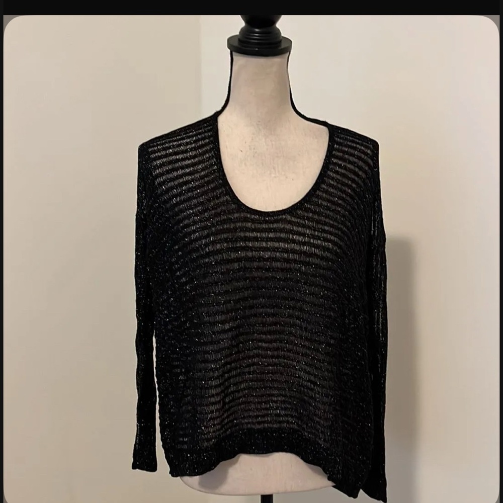 Jennifer Lopez see thru knit black XS 786